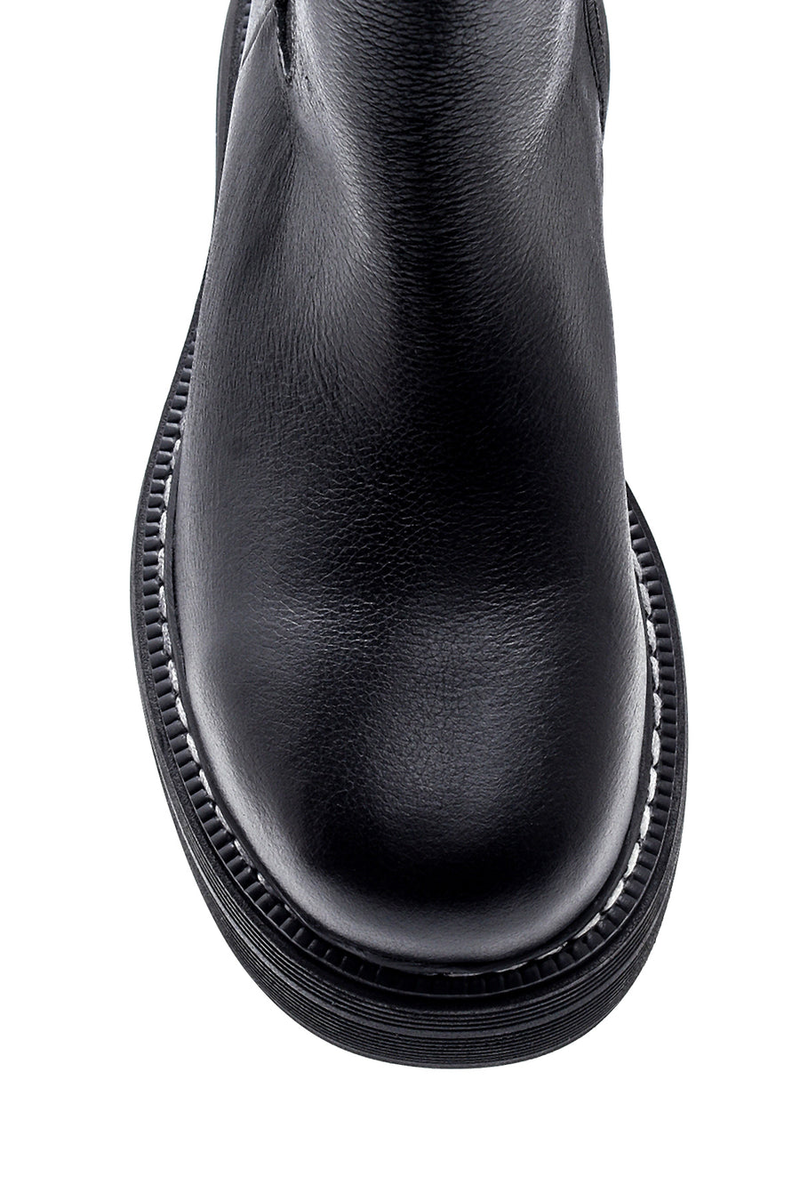 Women's Leather Thick Soled Long Chelsea Boots