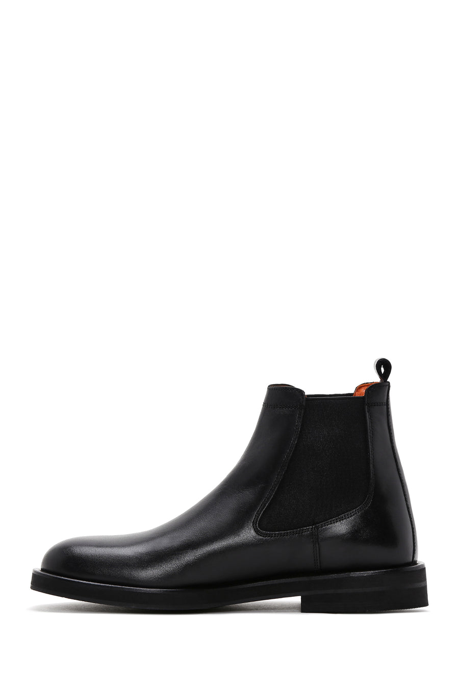 Men's Black Leather Casual Chelsea Boots