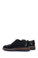 Men's Navy Blue Leather Casual Shoes | Derimod