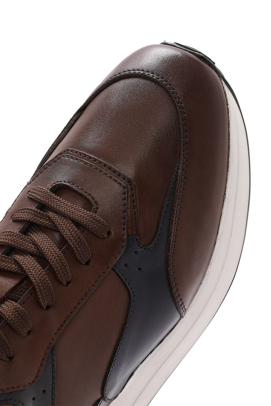 Men's Tan Lace-up Leather Sneaker