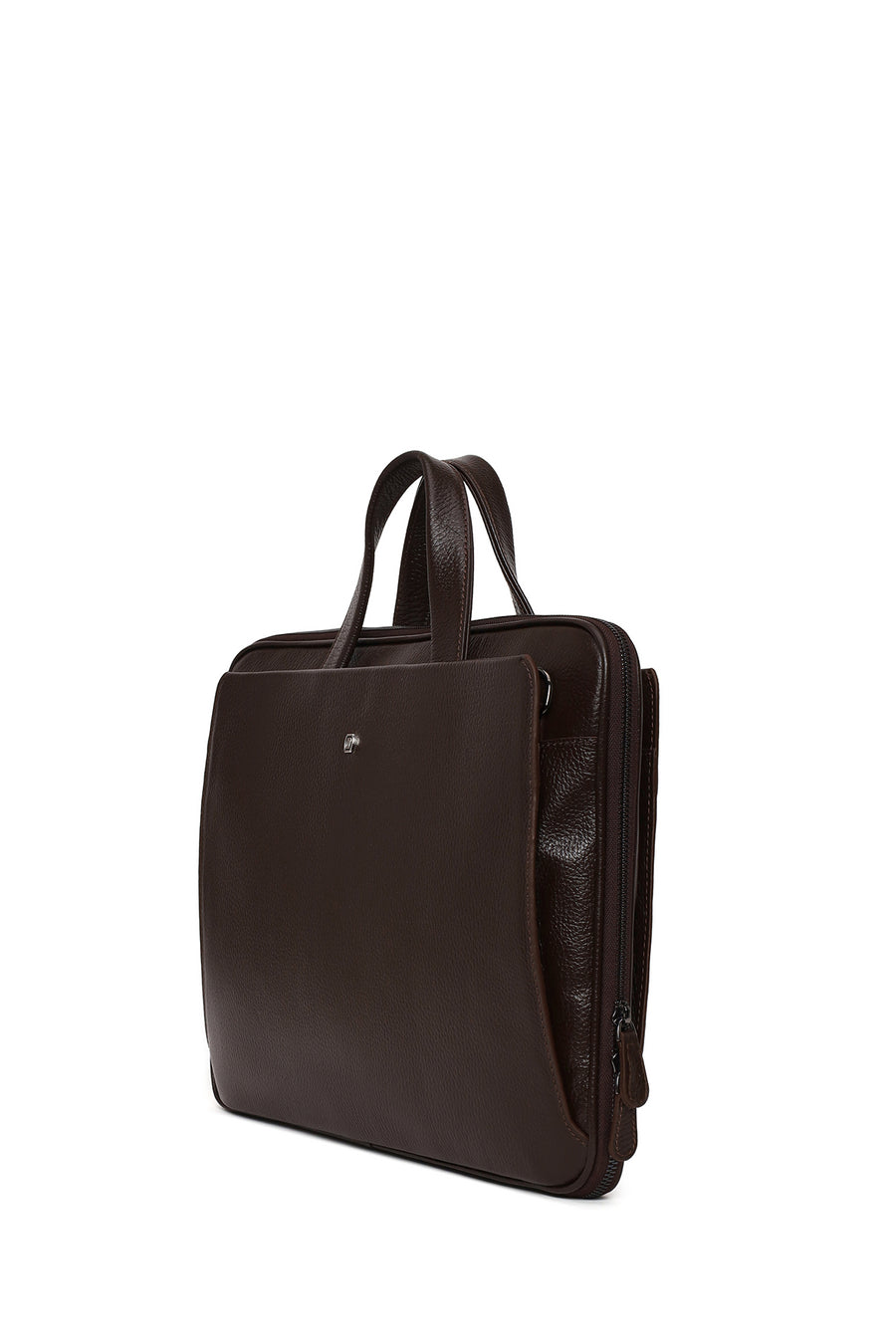 Male Brown Long Strap Leather Briefcase