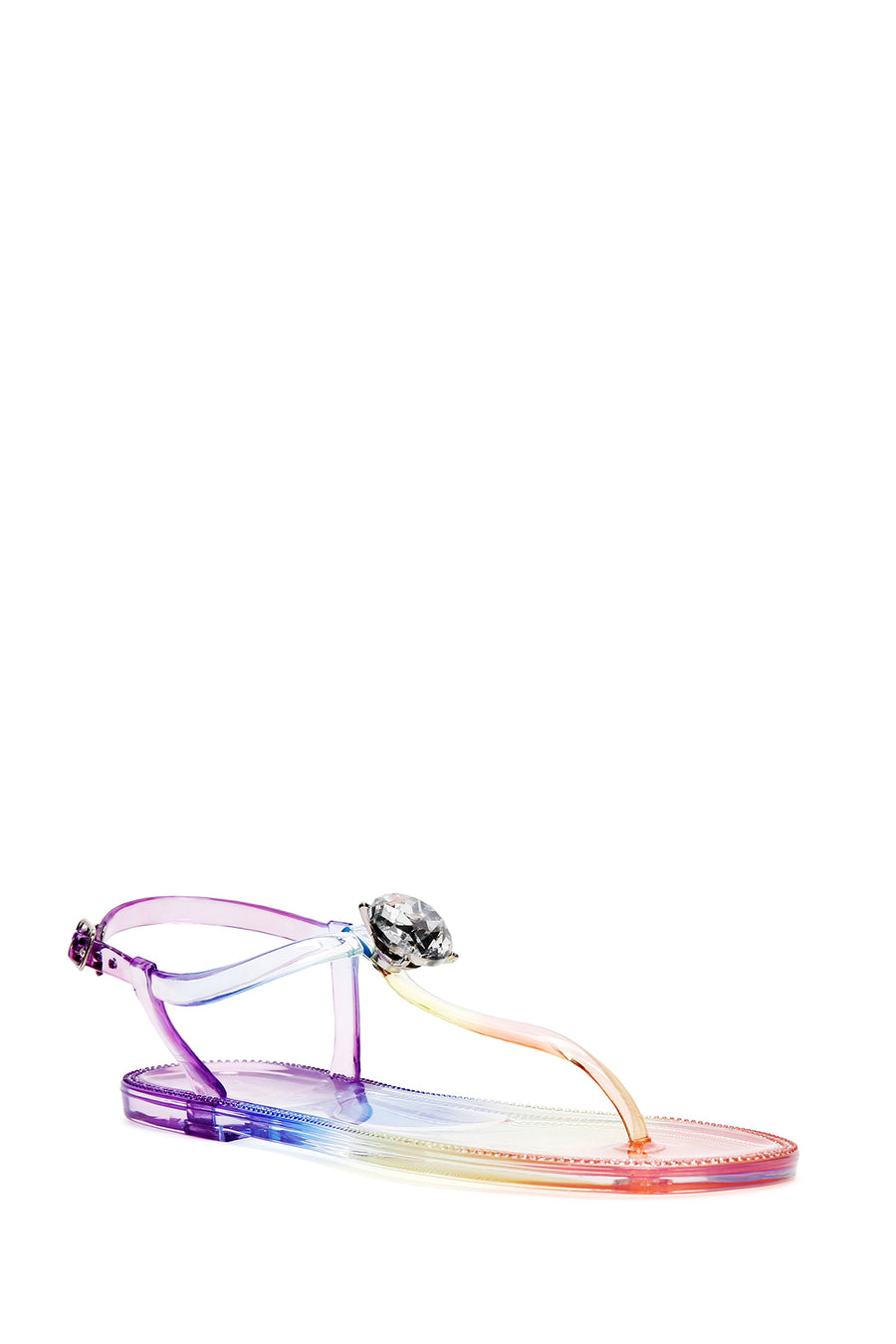 Women's Multicolored Jelly Stone Flip Flops Sandals