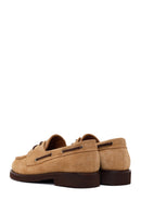 Woman Camel Lace-up Suede Casual Shoes | Derimod