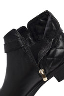 Woman Black Zip Closure Buckled Boots | Derimod