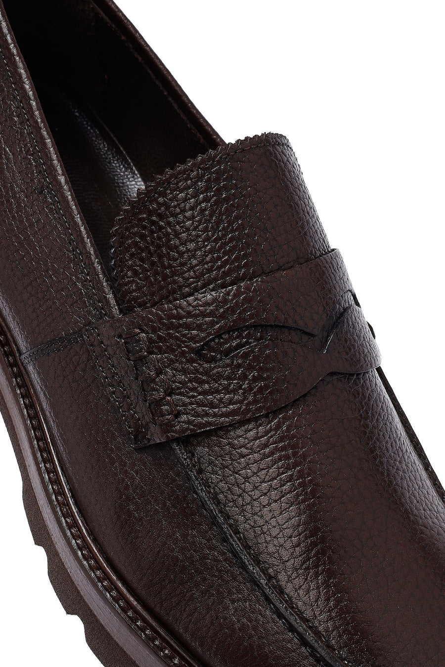 Erkek Kahverengi Deri Casual Loafer