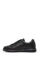 Male Black Lace-Up Leather Sneaker | Derimod