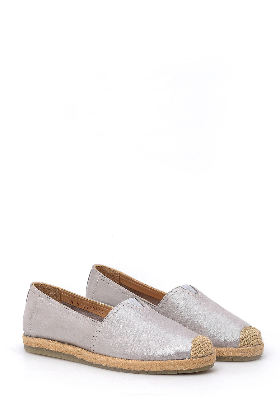 Women's Leather Espadrille Shoes