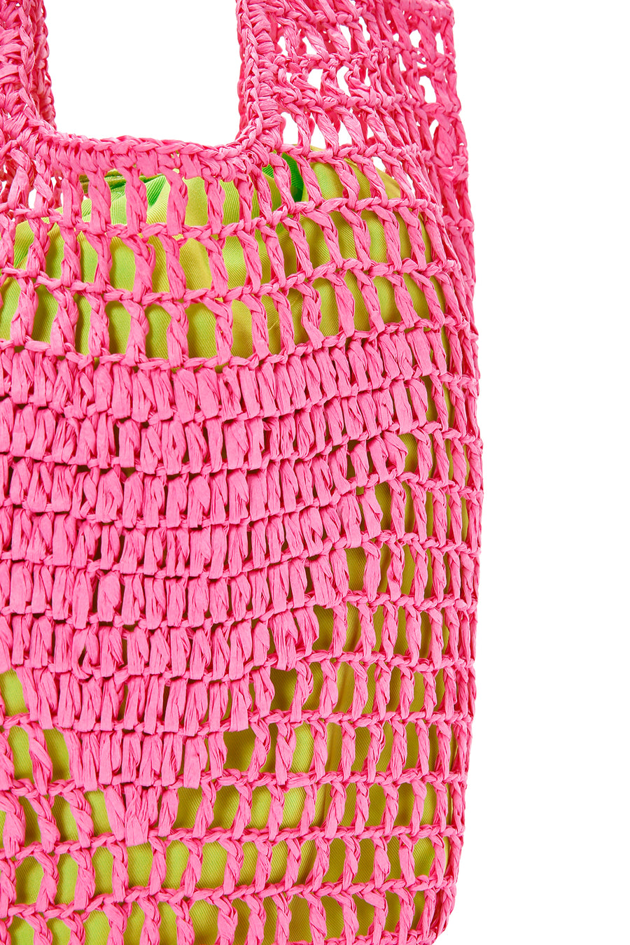Kadın Pembe Hasır Omuz Çantası