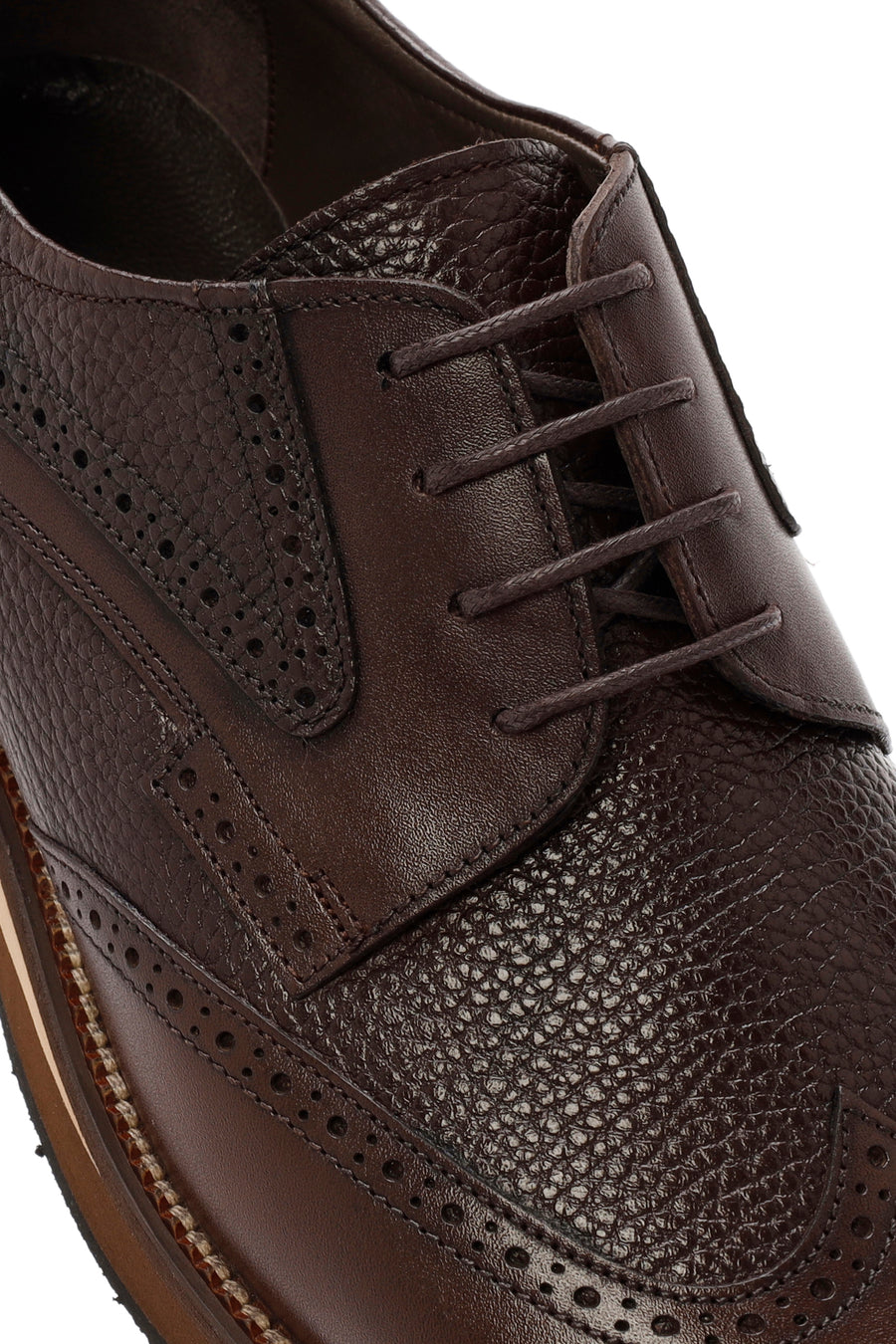 Men's Brown Lace-up Leather Casual Shoes