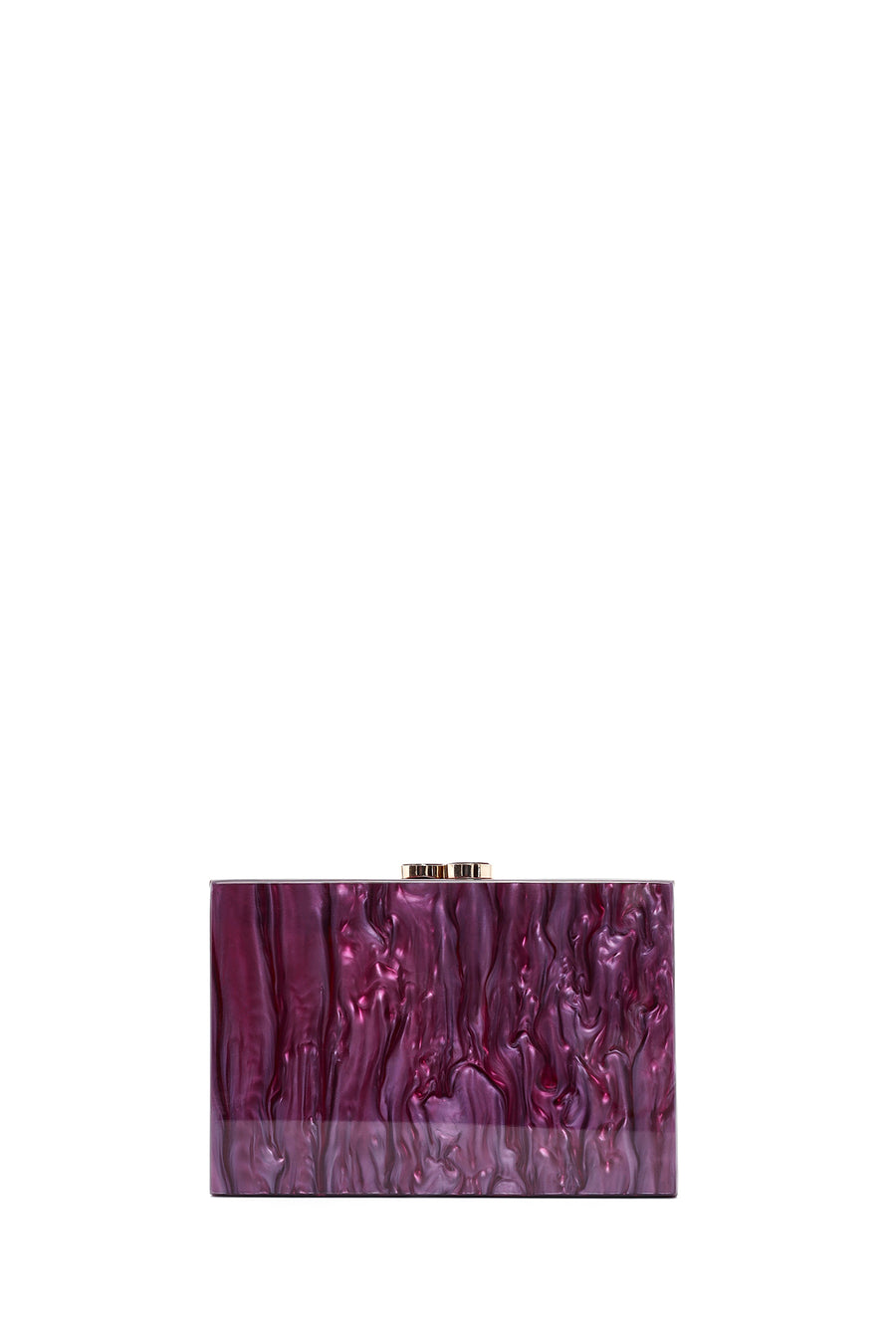 Women's Burgundy Long Chain Strap Mini Box Clutch Bag