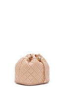 Women's Beige Long Strap Quilted Crossbody Bag | Derimod