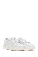 Male White Lace-Up Leather Sneaker | Derimod