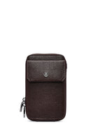 Men's Brown Leather Crossbody Bag | Derimod