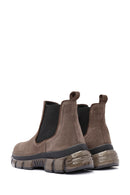 Men's Beige Suede Leather Chelsea Boots | Derimod