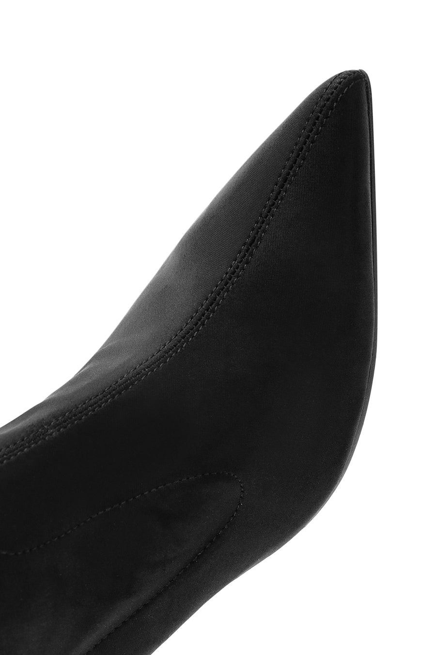Woman Black Stretch Stiletto Heel Boots
