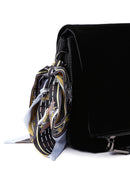 Woman Black Suede Crossbody Bag | Derimod