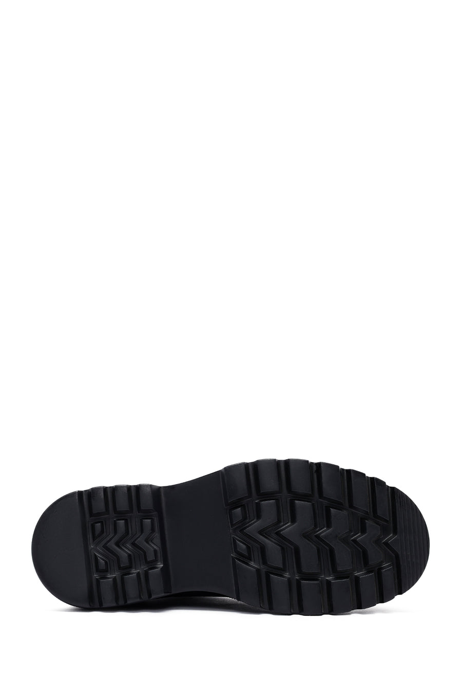 Male Black Lace-Up Thick-Soled Leather Casual Shoes