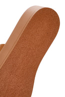 Women's Tan Thick Soled Slippers | Derimod