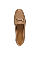 Geox Women Beige Annytah Moc Buckle Leather Loafer | Derimod