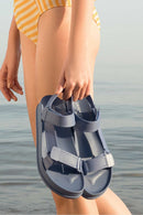 Women's Blue Strappy Thick Soled Jelly Sandals | Derimod