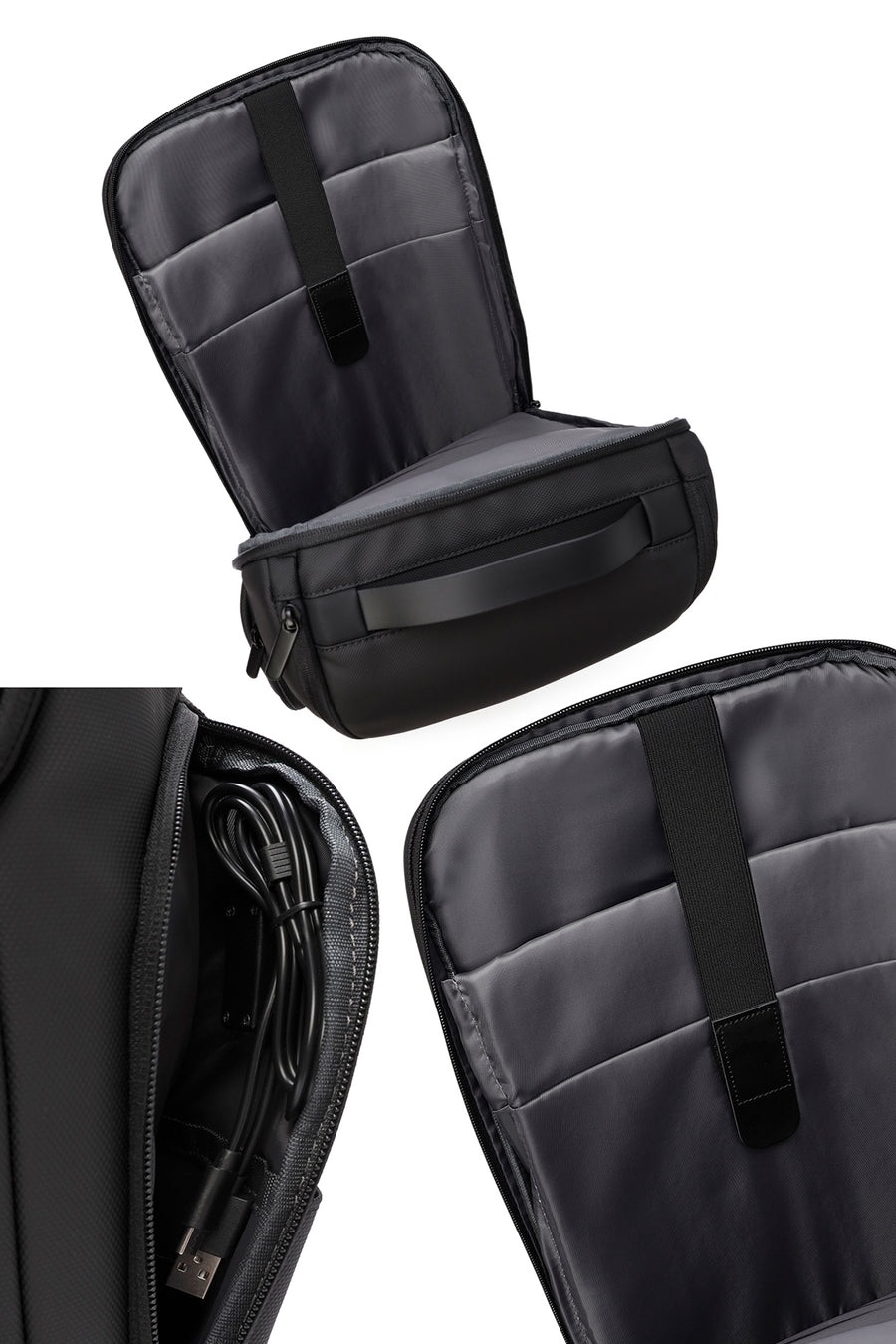 D-Pack Unisex Siyah Teknolojik Kumaş Sırt Çantası