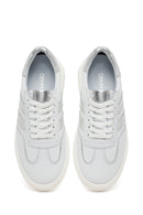 Kadın Beyaz Bağcıklı Deri Sneaker | Derimod