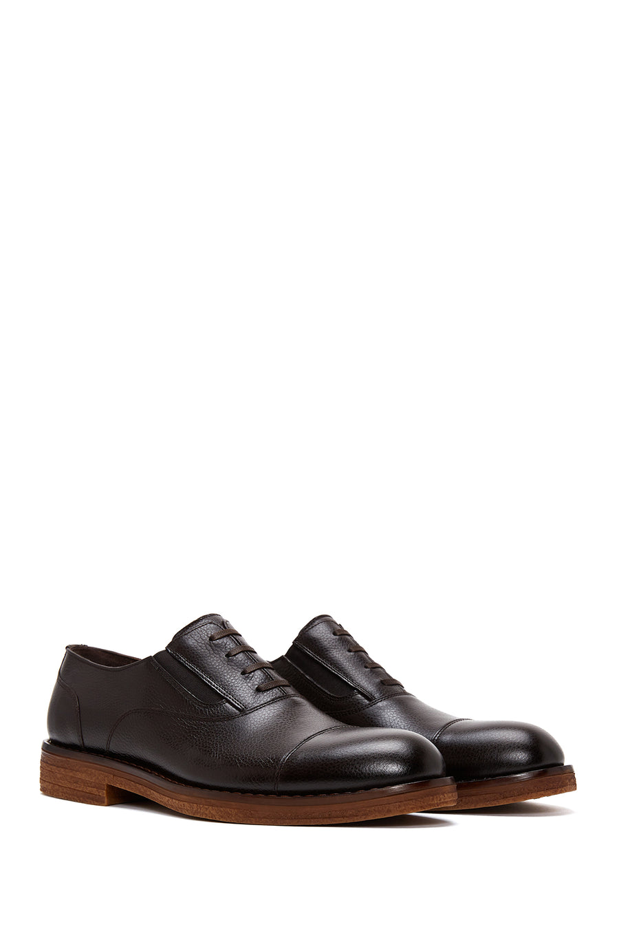 Men's Brown Lace-up Leather Casual Shoes