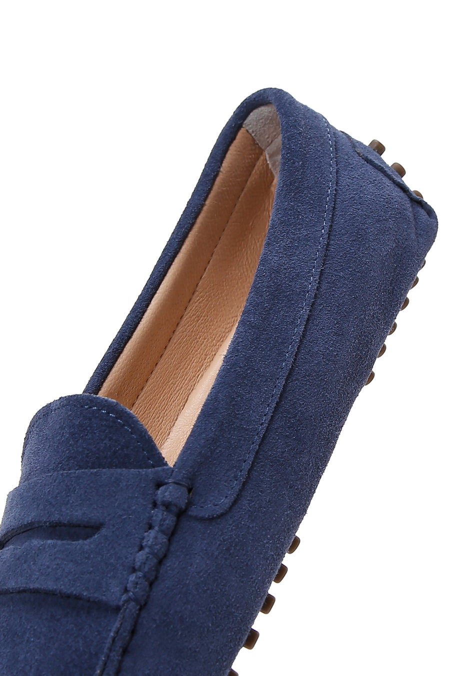 Women's Navy Blue Suede Leather Loafer