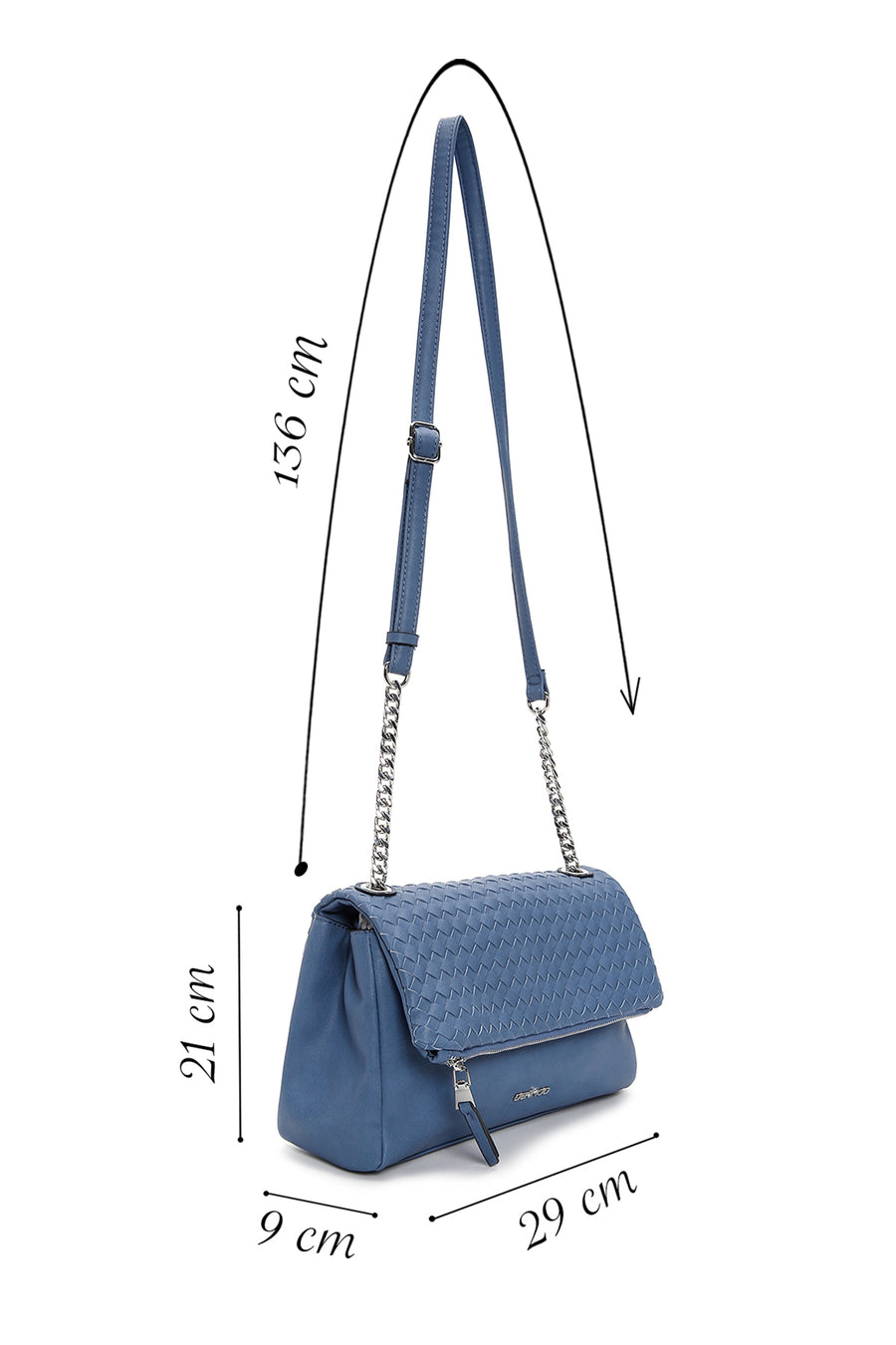 Women's Blue Long Strap Crossbody Bag