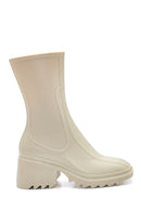 Women's Beige Heeled Boots | Derimod