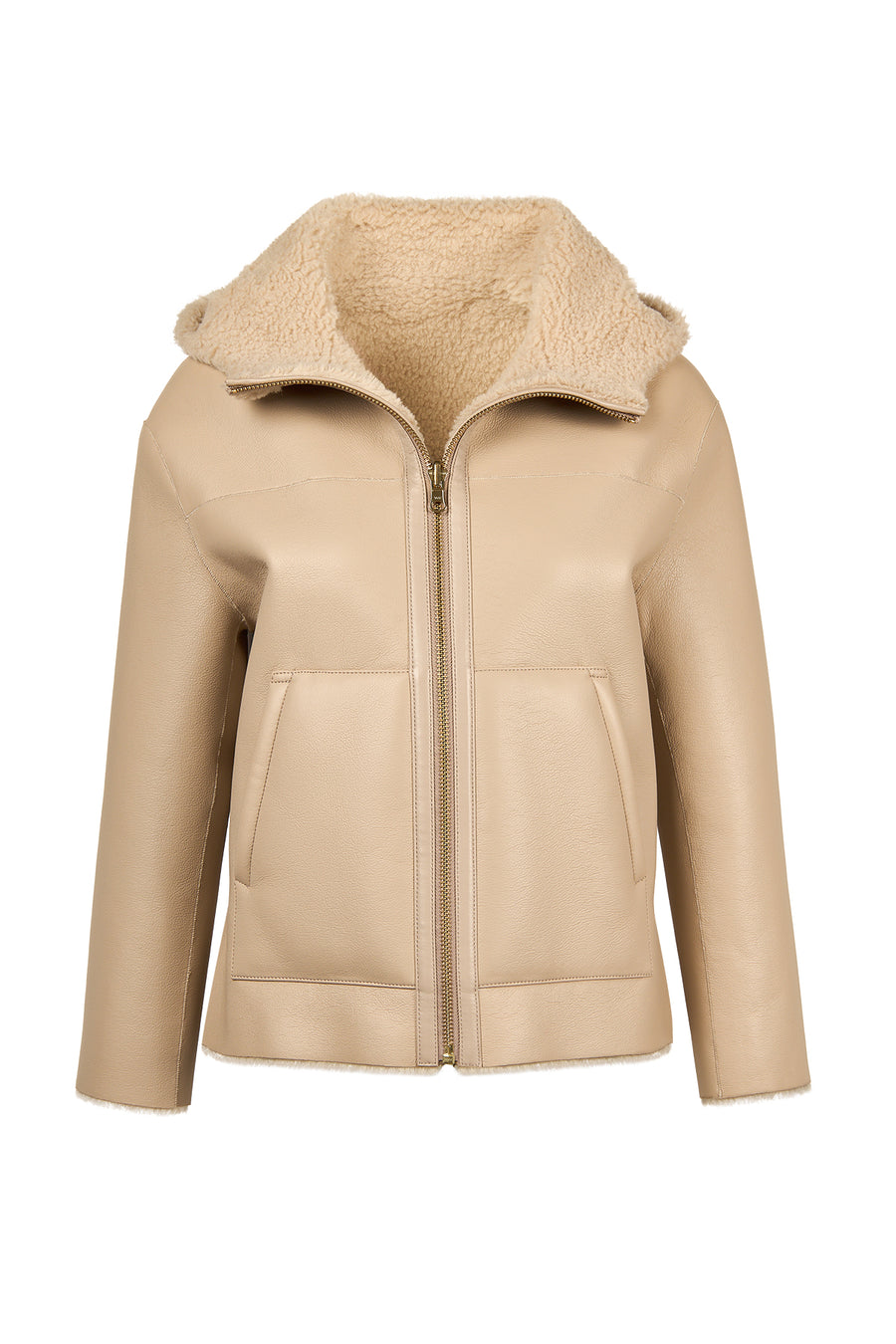 Gardena Kadın Bej Çift Taraflı Teddy Mont 25WGP5241FF | Derimod