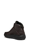 Geox Men Brown U Granito + Grip B Abx D - Sue Lace Leather Outdoor Boot | Derimod