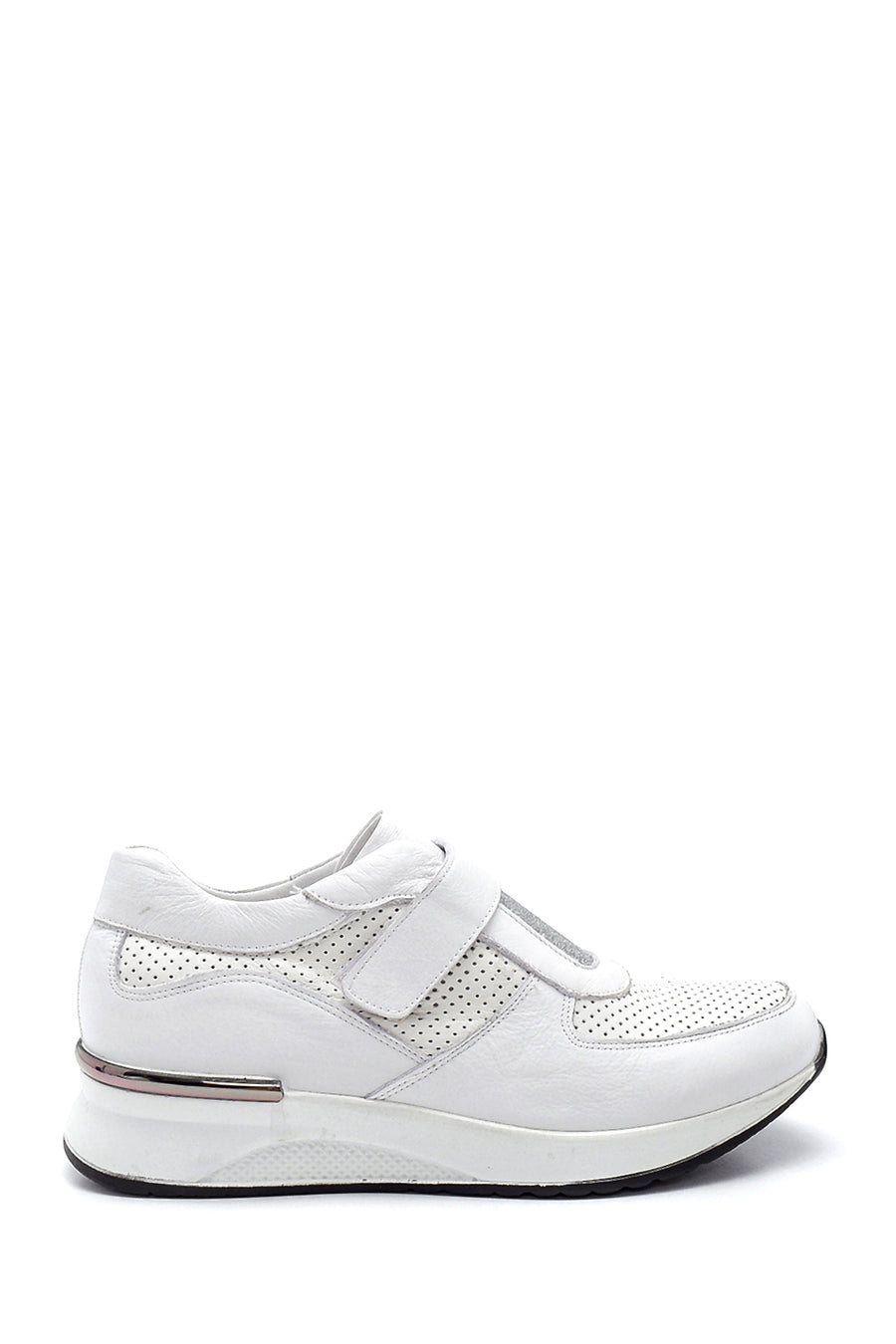 Women's White Leather Comfort Shoes 20WFD286214 | Derimod