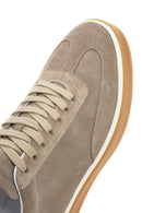 Erkek Bej Bağcıklı Süet Deri Sneaker | Derimod