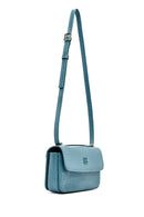 Women's Blue Printed Long Strap Crossbody Bag | Derimod