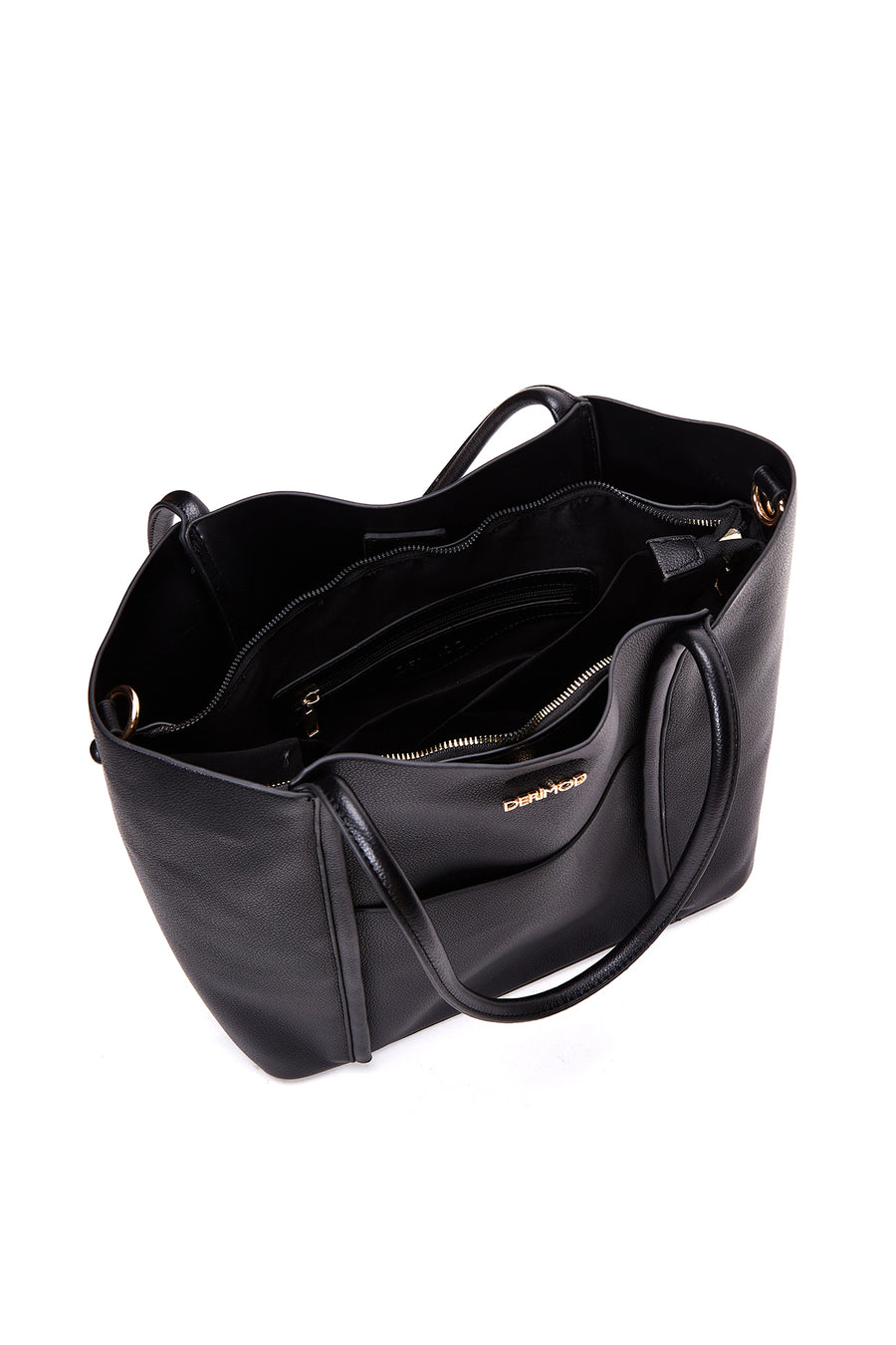 Woman Black Long Strappy Shoulder Bag