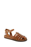 Woman Taba Buckled Leather Bodrum Sandal | Derimod