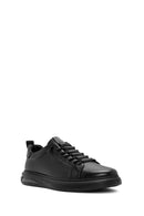 Male Black Lace-Up Leather Sneaker | Derimod