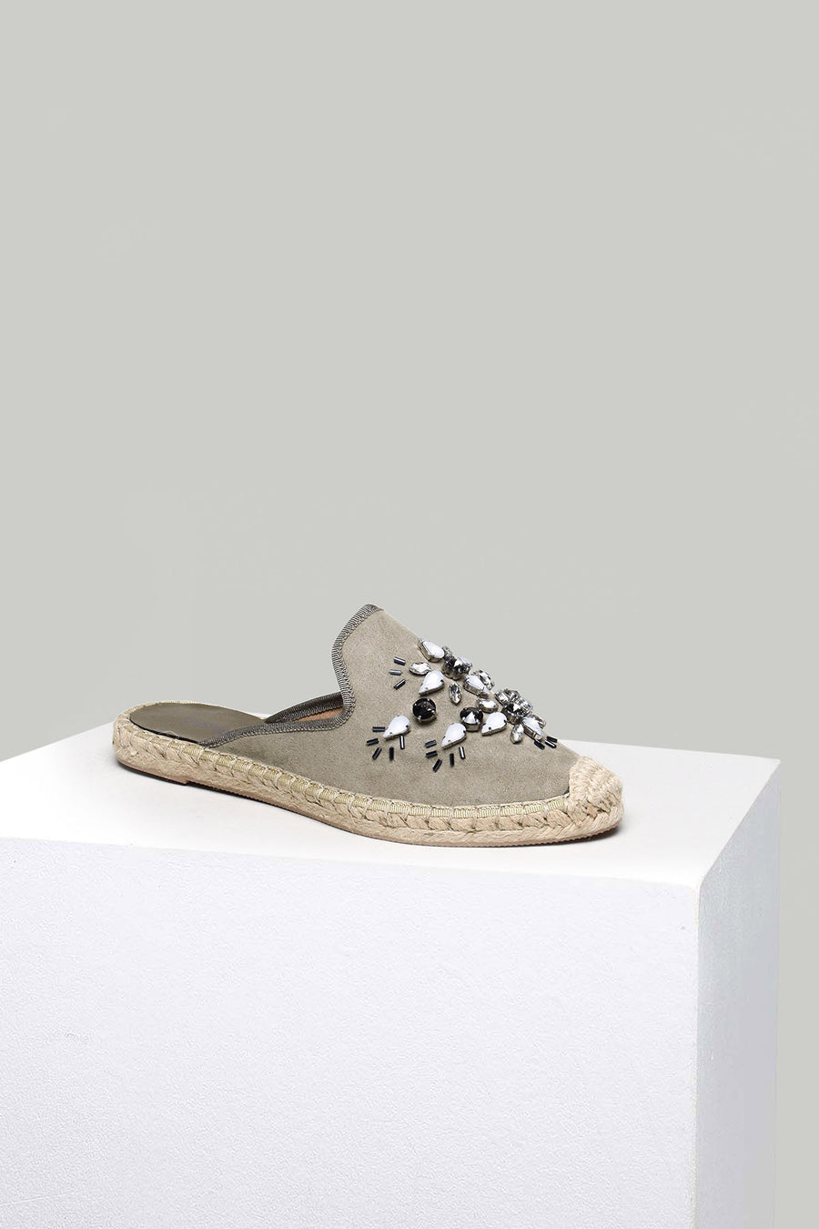 Women's Beaded Espadrille Slippers 18SFD206710 | Derimod