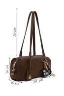 Woman Brown Charmed Shoulder Bag | Derimod