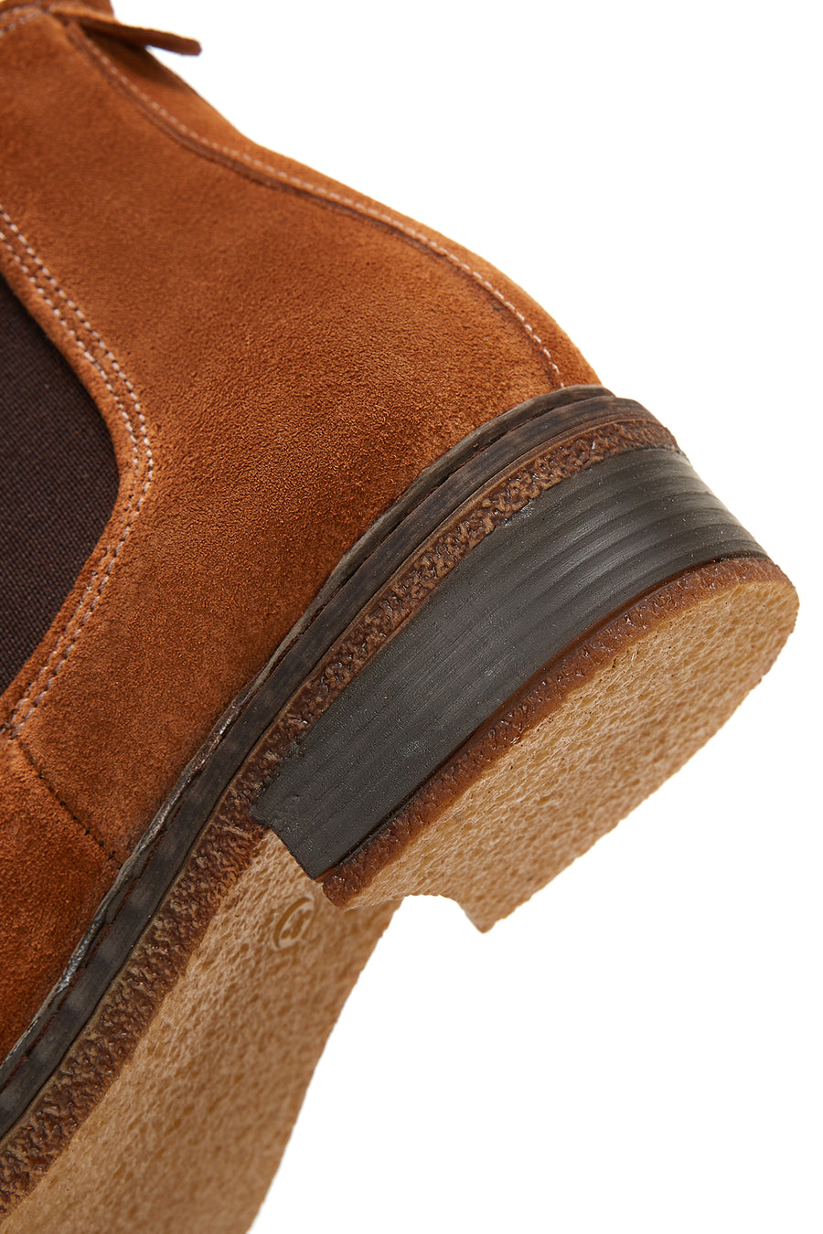 Women's Tan Suede Leather Chelsea Boots