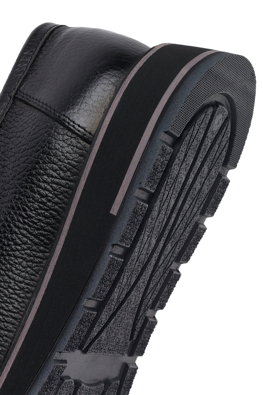Male Black Lace-Up Leather Casual Shoes