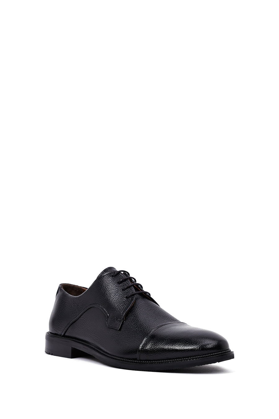 Male Black Lace-Up Leather Casual Shoes