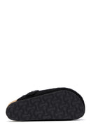 Women's Black Flat Slippers | Derimod