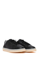 Woman Black Lace-Up Leather Sneaker | Derimod