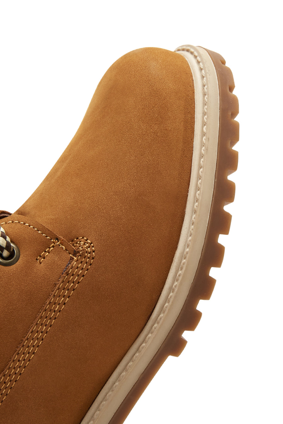 Women's Tan Lace-Up Nubuck Leather Boots
