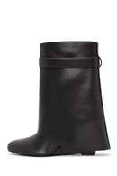 Woman Black Wedge Heel Boots | Derimod