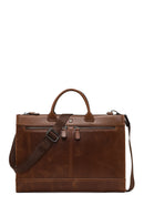 Men's Brown Long Strap Leather Briefcase | Derimod
