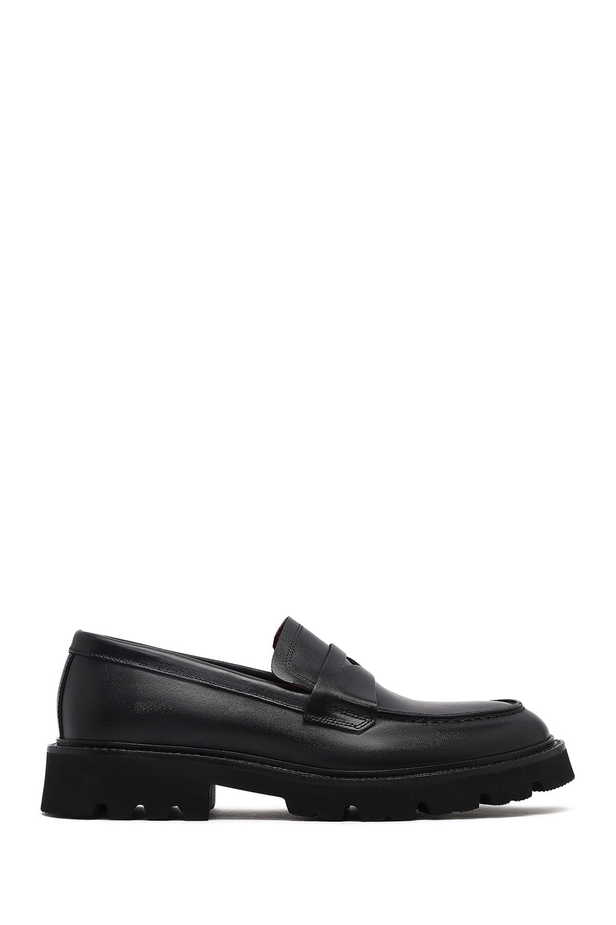 Erkek Siyah Deri Loafer 25WFD724818 | Derimod
