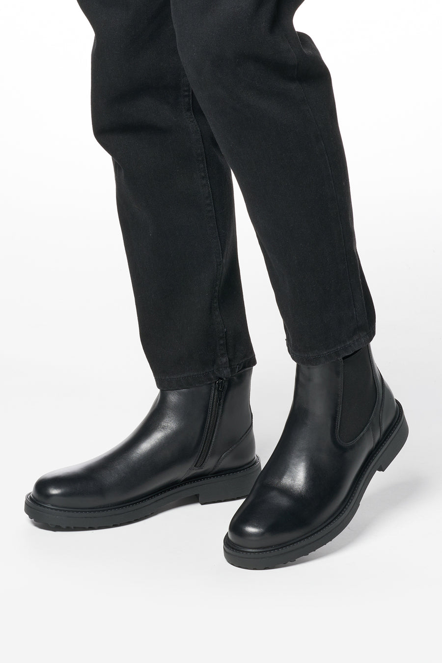 Geox Men's Black Lagorai + Grip Abx Zippered Waterproof Leather Casual Boots